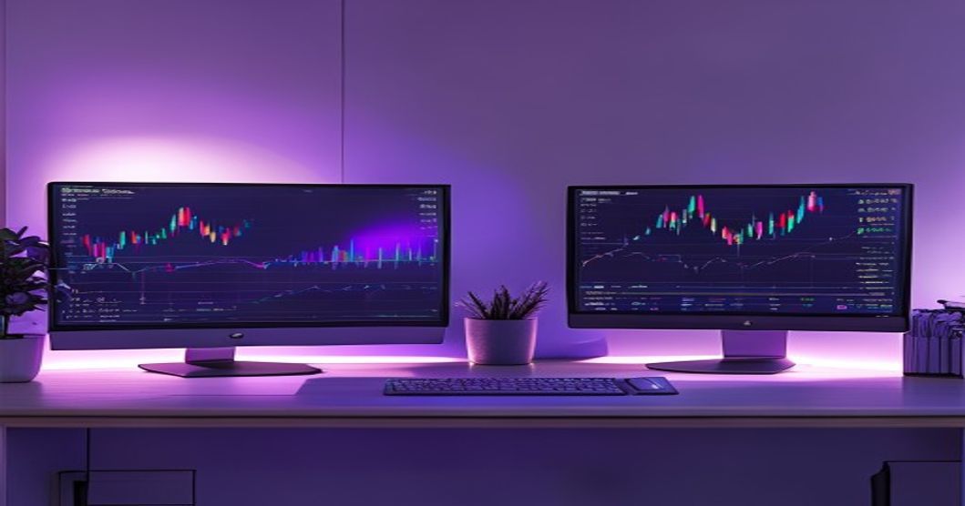 Bybit vs Binance fees comparison on trading desk monitors