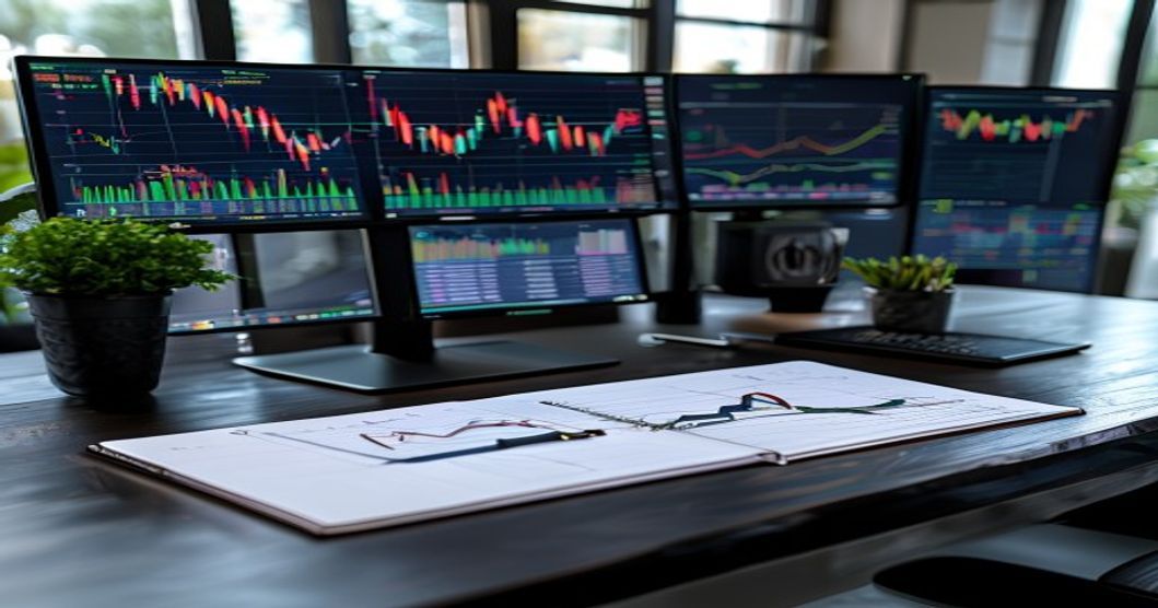 Crypto futures and leverage explained — trading desk with price charts and margin diagrams