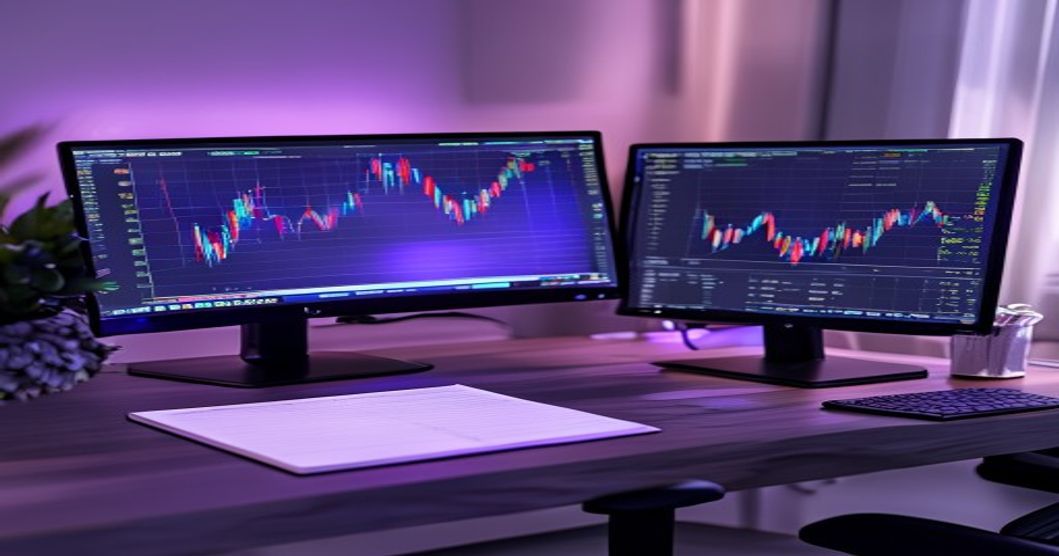 Bybit vs Binance fees comparison for futures traders — dual monitor crypto trading setup
