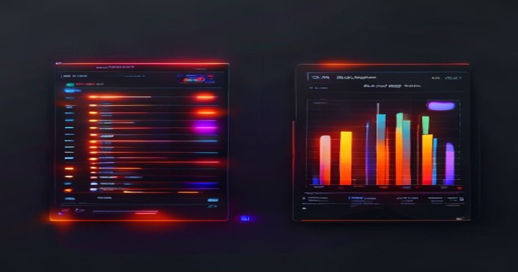 Side-by-side fee tier comparison panels for two crypto exchanges on a dark fintech dashboard
